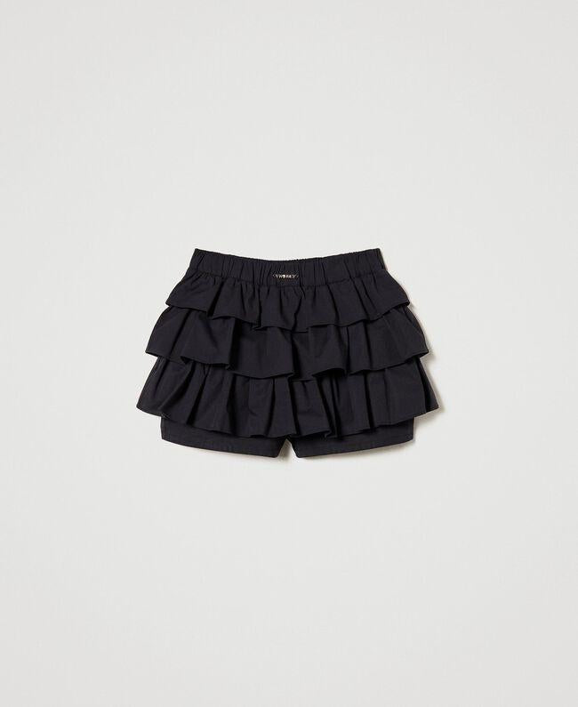 GONNA/PANTALONE IN POPELINE CON BALZE 