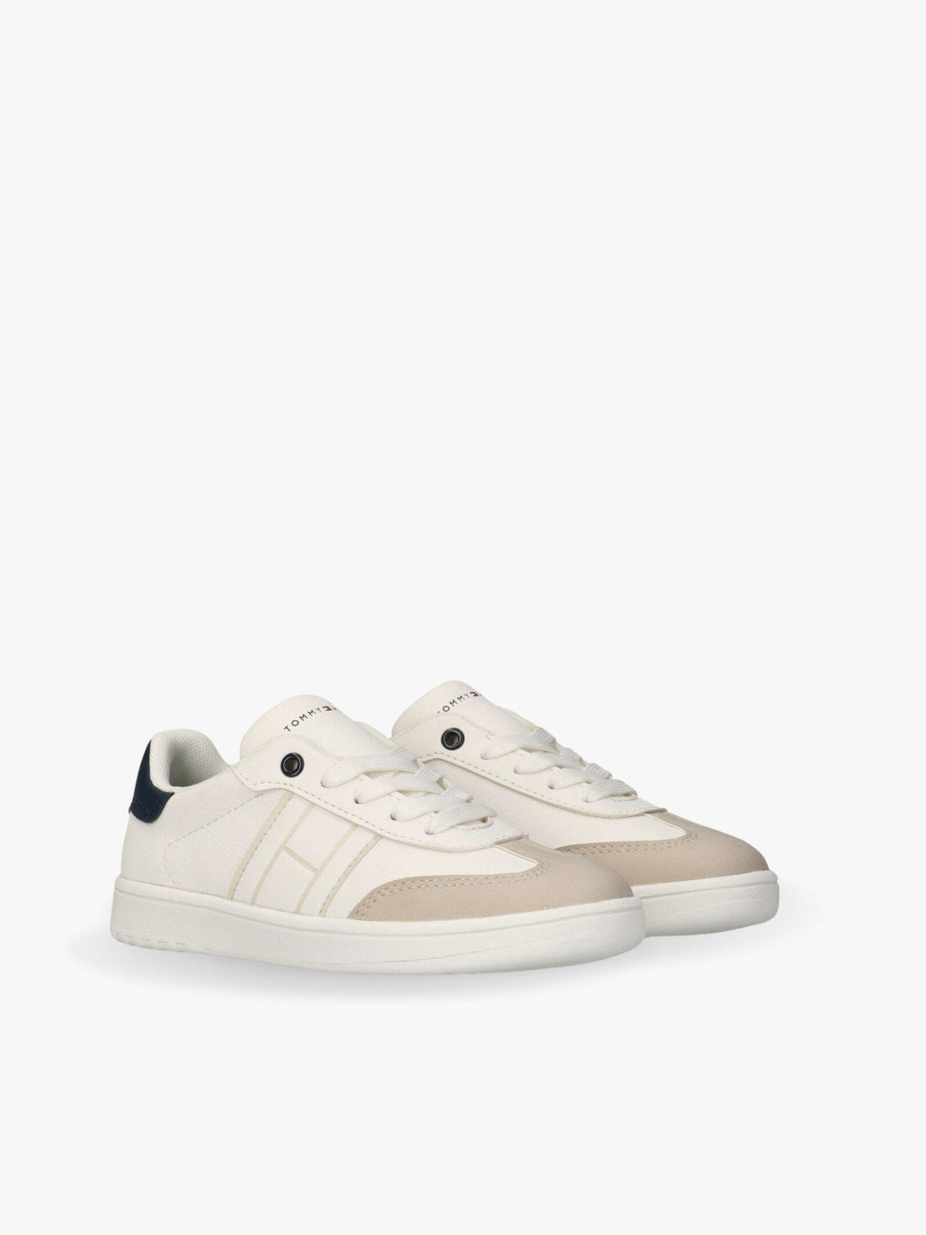 SNEAKER BASSA ALLACCIATA BEIGE/BIANCO/BLU 