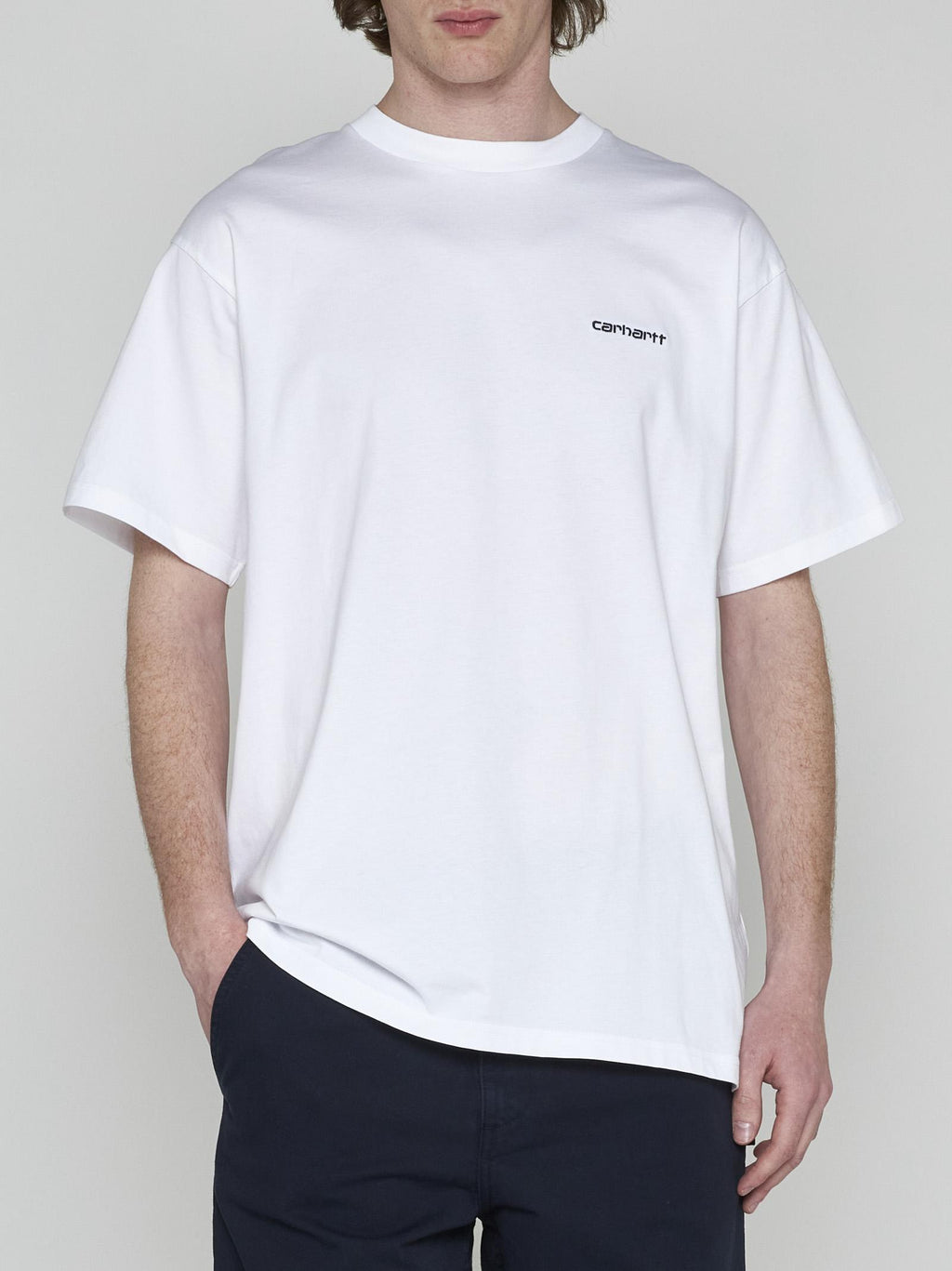 S/S SCRIPT EMBROIDERY T-SHIRT 