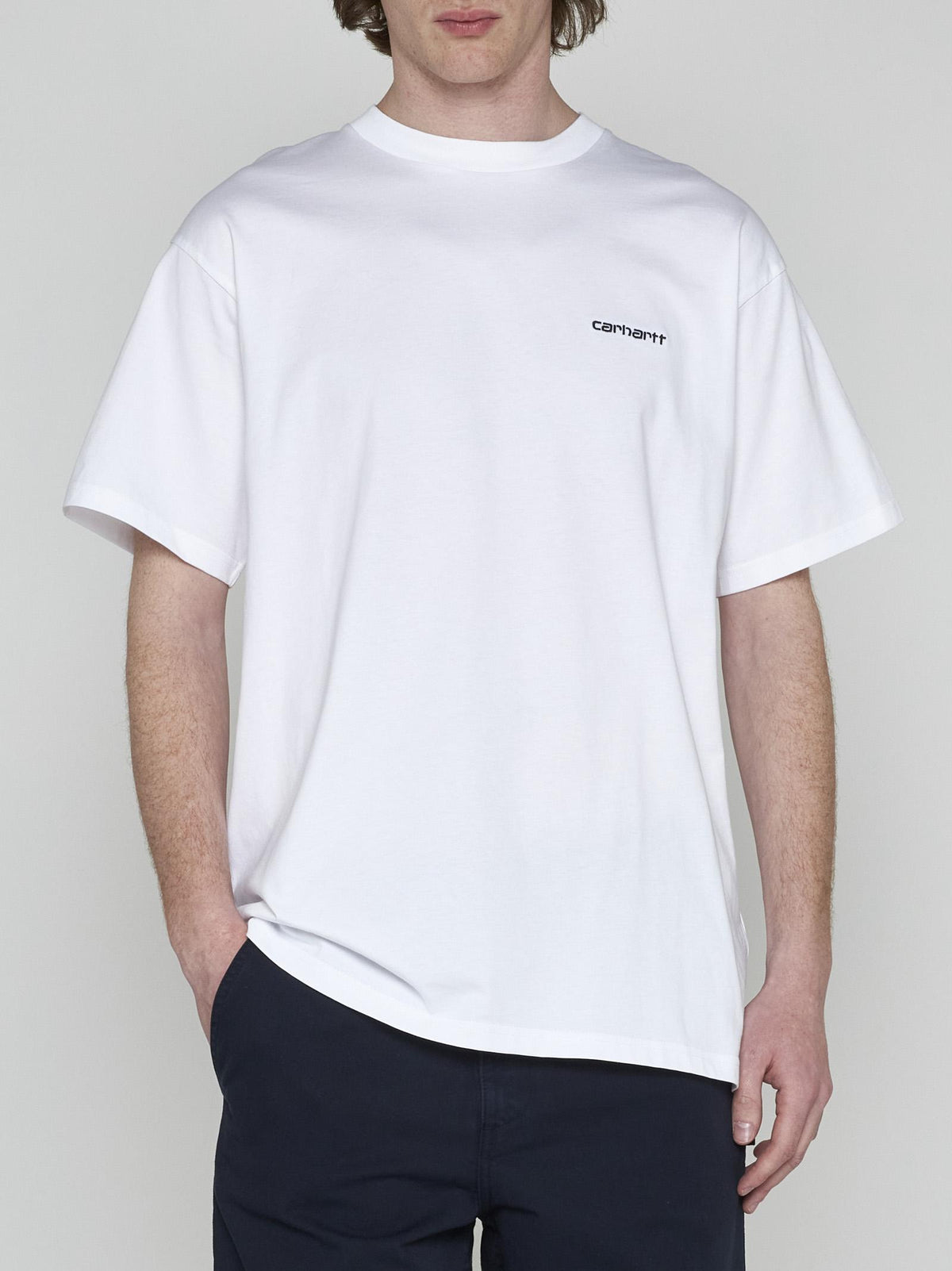 S/S SCRIPT EMBROIDERY T-SHIRT 