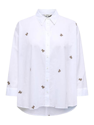ONLY ONLNEW LINA GRACE LS EMB SHIRT NOOS WVN