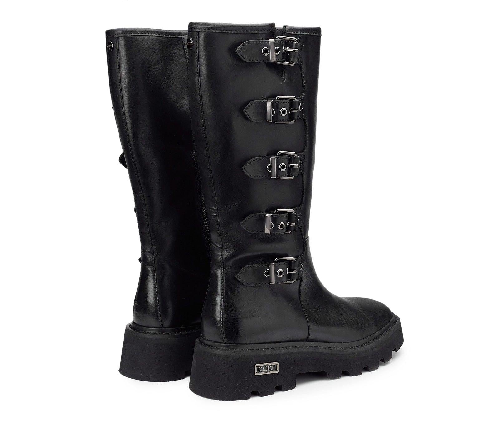 SKIN 3984 BOOT W LEATHER BLACK 