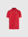 POLO SHORT SLEEVE W/STRIPED ON PLACKET 