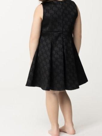 ABITO IN RASO JACQUARD EF NERO EGAB172 0 TV029/N000 ELISABETTA FRANCHI La Mia Bambina