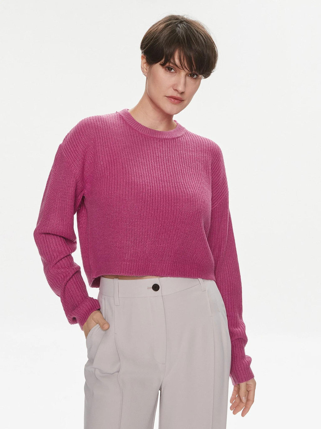ONLMALAVI L/S CROPPED PULLOVER KNT NOOS 