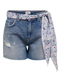 ONLHAZEL MW SCARF DNM SHORTS 