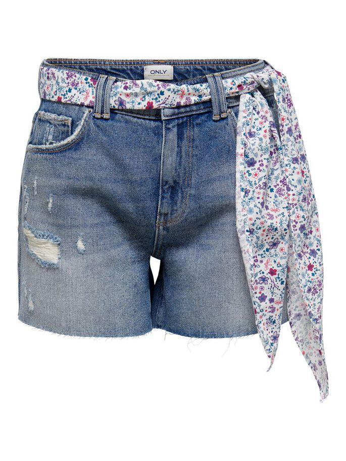 ONLHAZEL MW SCARF DNM SHORTS 