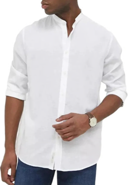 CAMICIA LINO/TENCEL COREANA REGULAR KOREALINEN M123P201KOREALINEN/WHITE 100 LIU JO