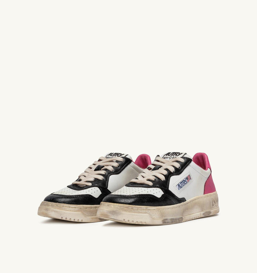 SUP VINT LOW WOM - LEAT/LEAT BLK/SHCKPNK 