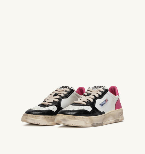 SUP VINT LOW WOM - LEAT/LEAT BLK/SHCKPNK 