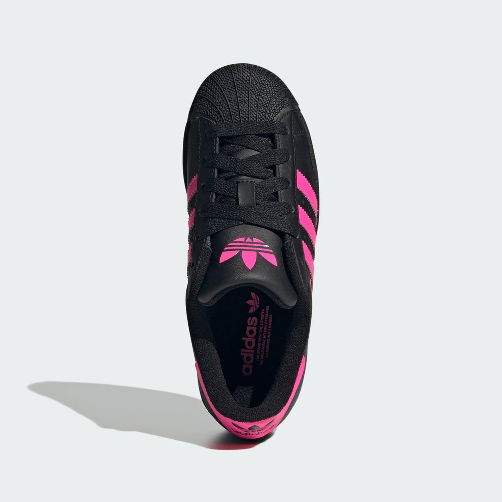 SUPERSTAR II J      CBLACK/LUCPNK/CBLACK 