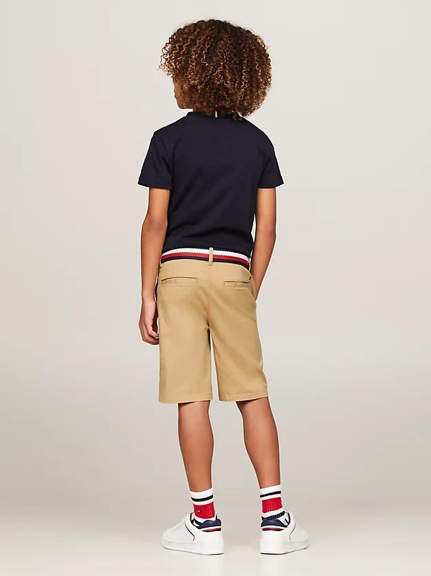WOVEN BELTED SHORTS 
