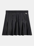 PU LEATHER PLEATED SKIRT 