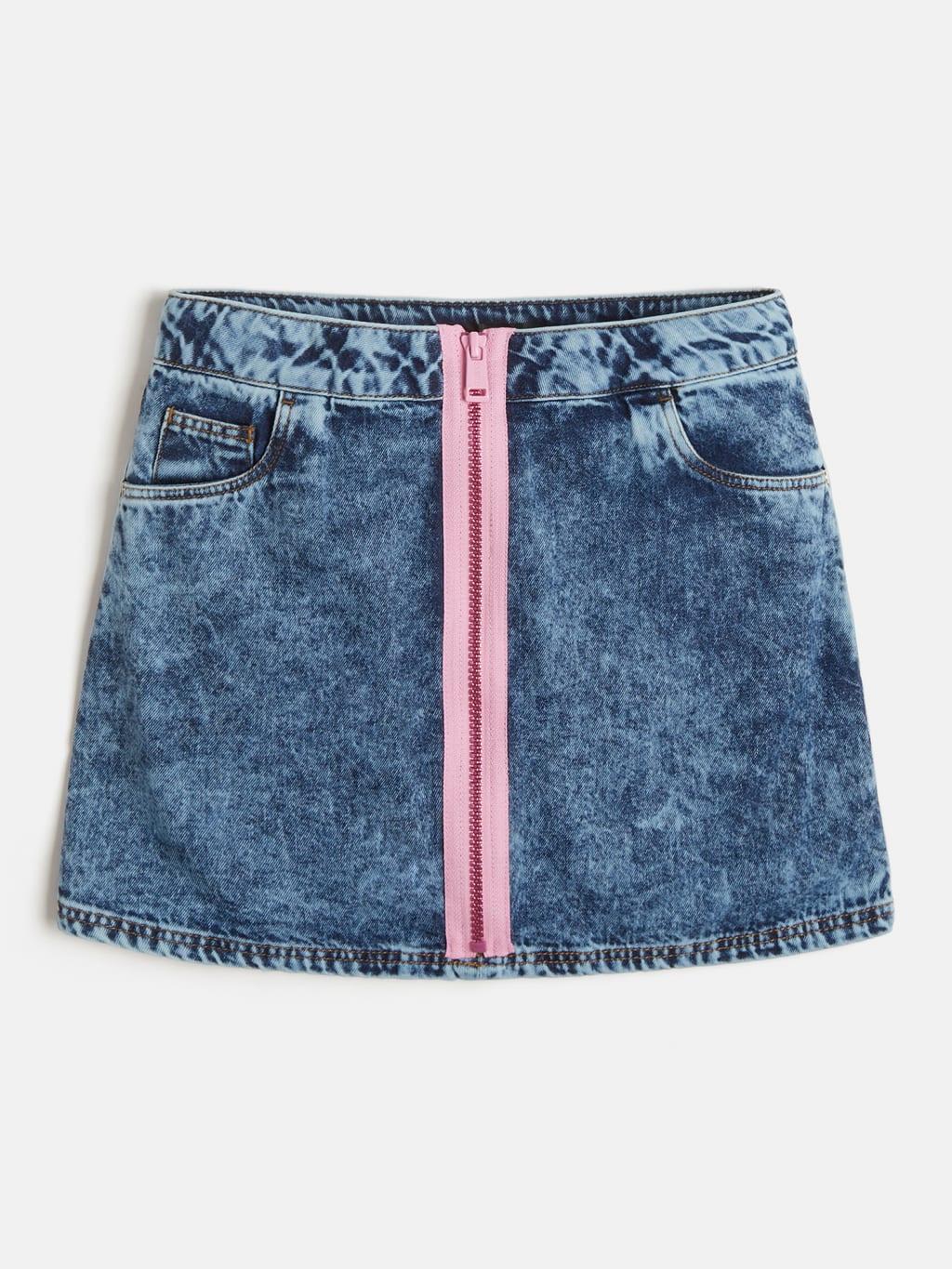 DENIM SKIRT W/ZIPPER 