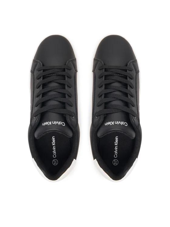 SNEAKER BASSA ALLACCIATA NERO/BIANCO 