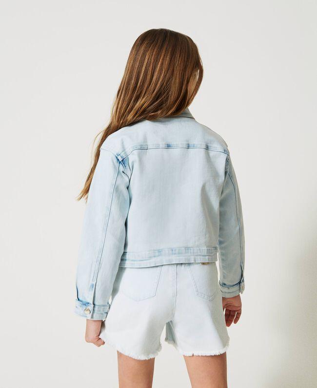 GIUBBINO IN DENIM CON DETTAGLIO GIOIELLO 