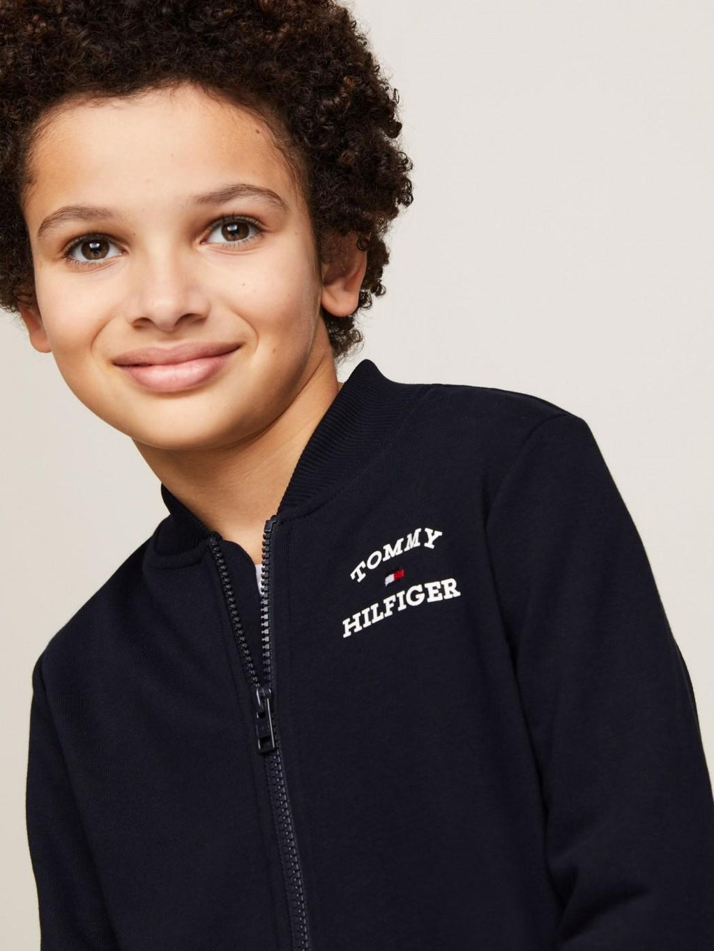 TH LOGO ZIP TROUGH SWEATSHIRT 