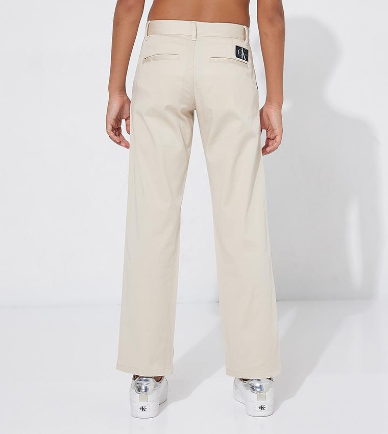 CEREMONY TWILL CHINO PANTS IB0IB01678/ACI CALVIN KLEIN JEANS