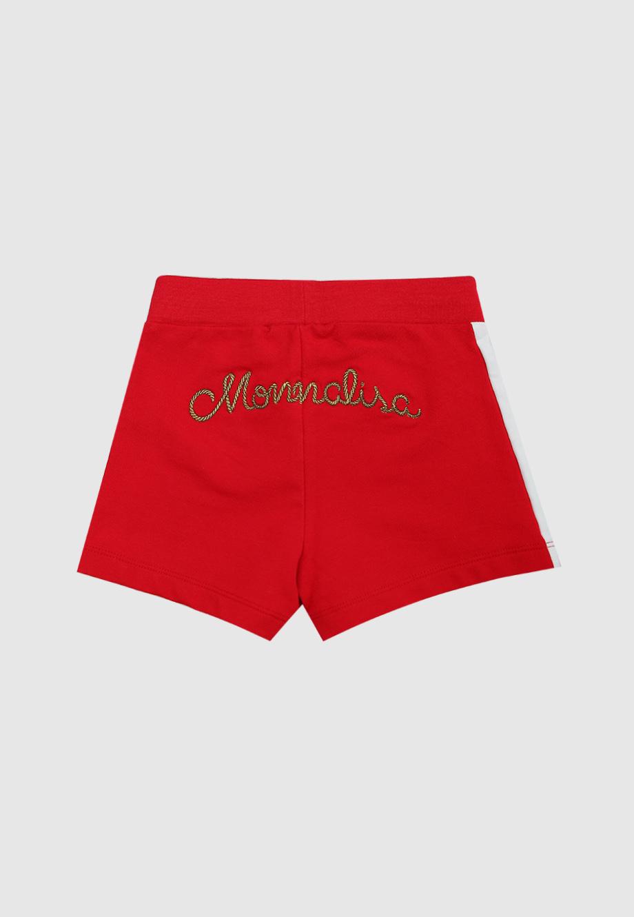 SHORTS CON BANDE FELPA 