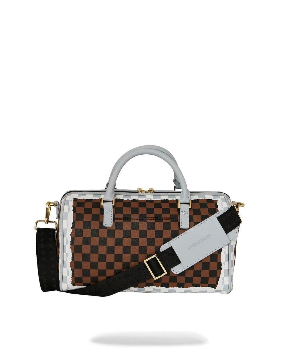 CREAM BROWN TEAR CHECK MINI UDUFFLE 
