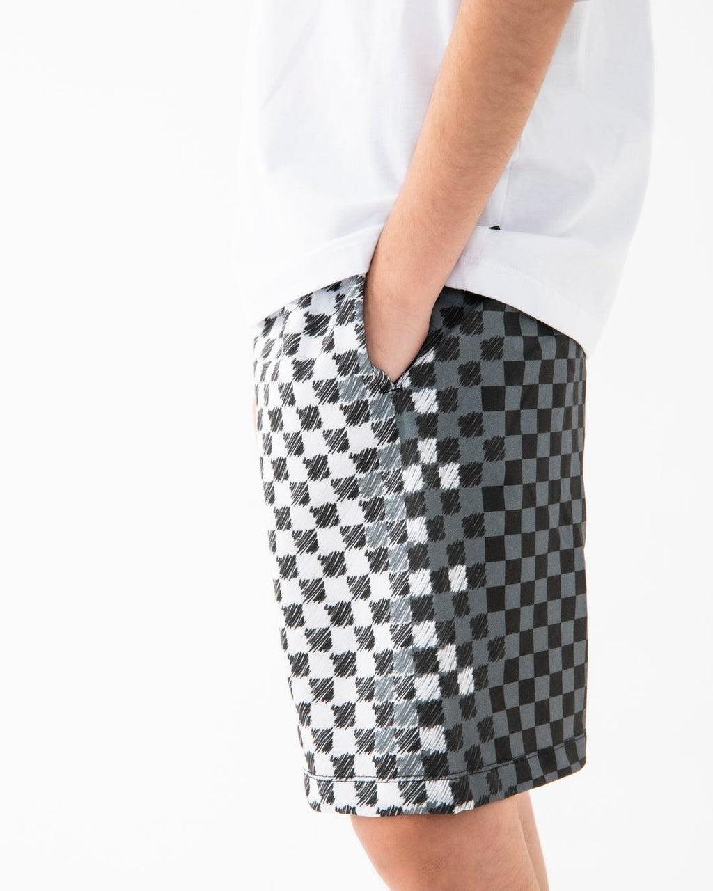 CHECKERED SKETCH SHORTS 