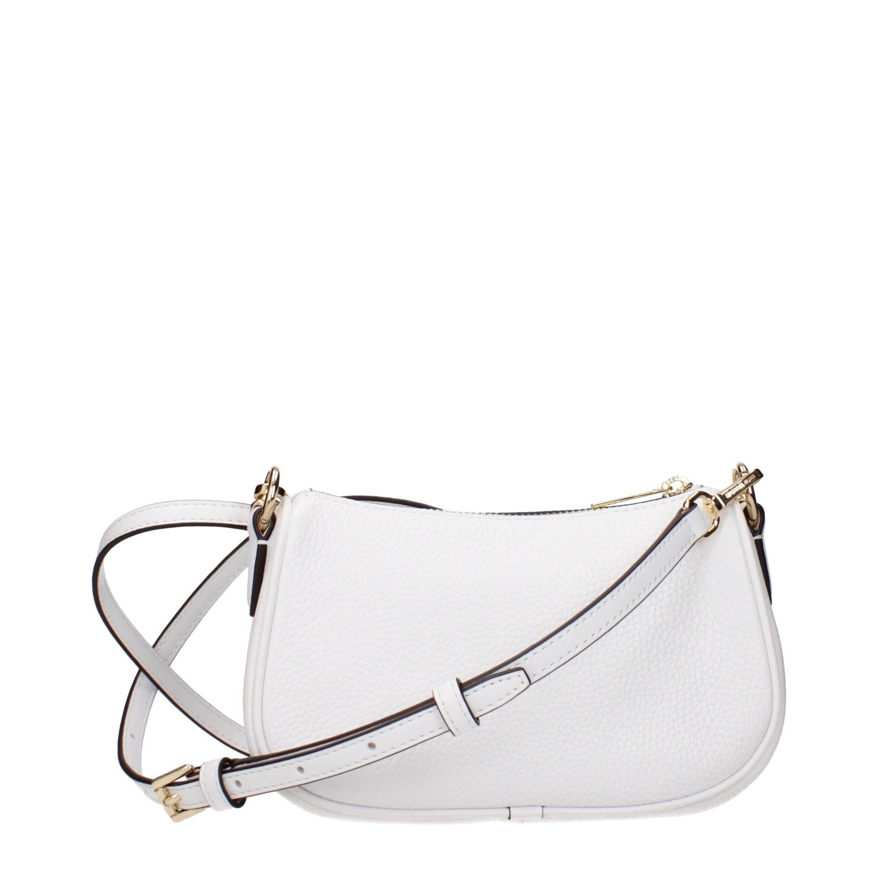 SM POUCHETTE XBODY LEATHER CARMELA 35F4G1QC1L/OPTIC WHITE MICHAEL KORS