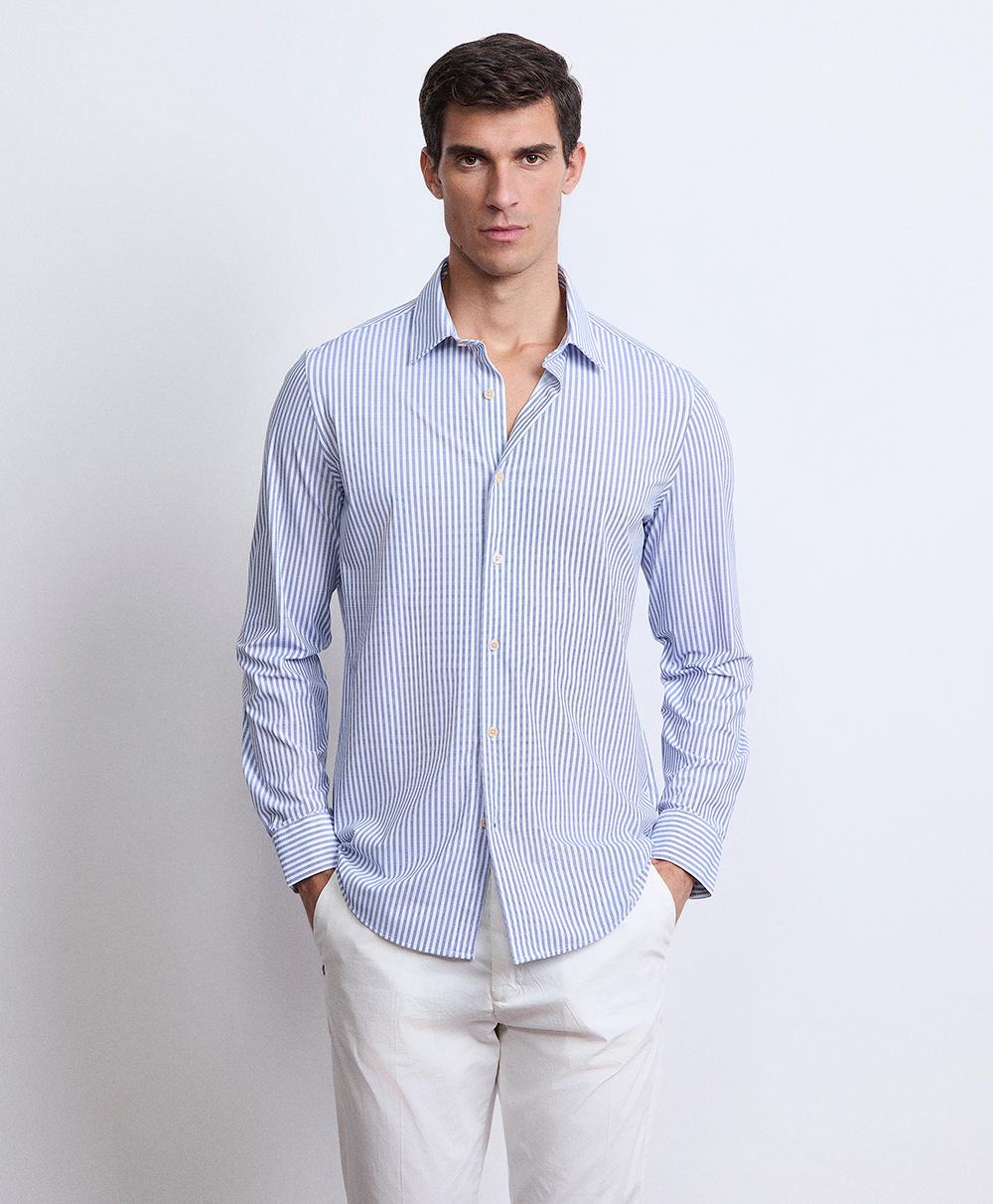 CAMICIA M/L COLLO FRANCESE LIN 