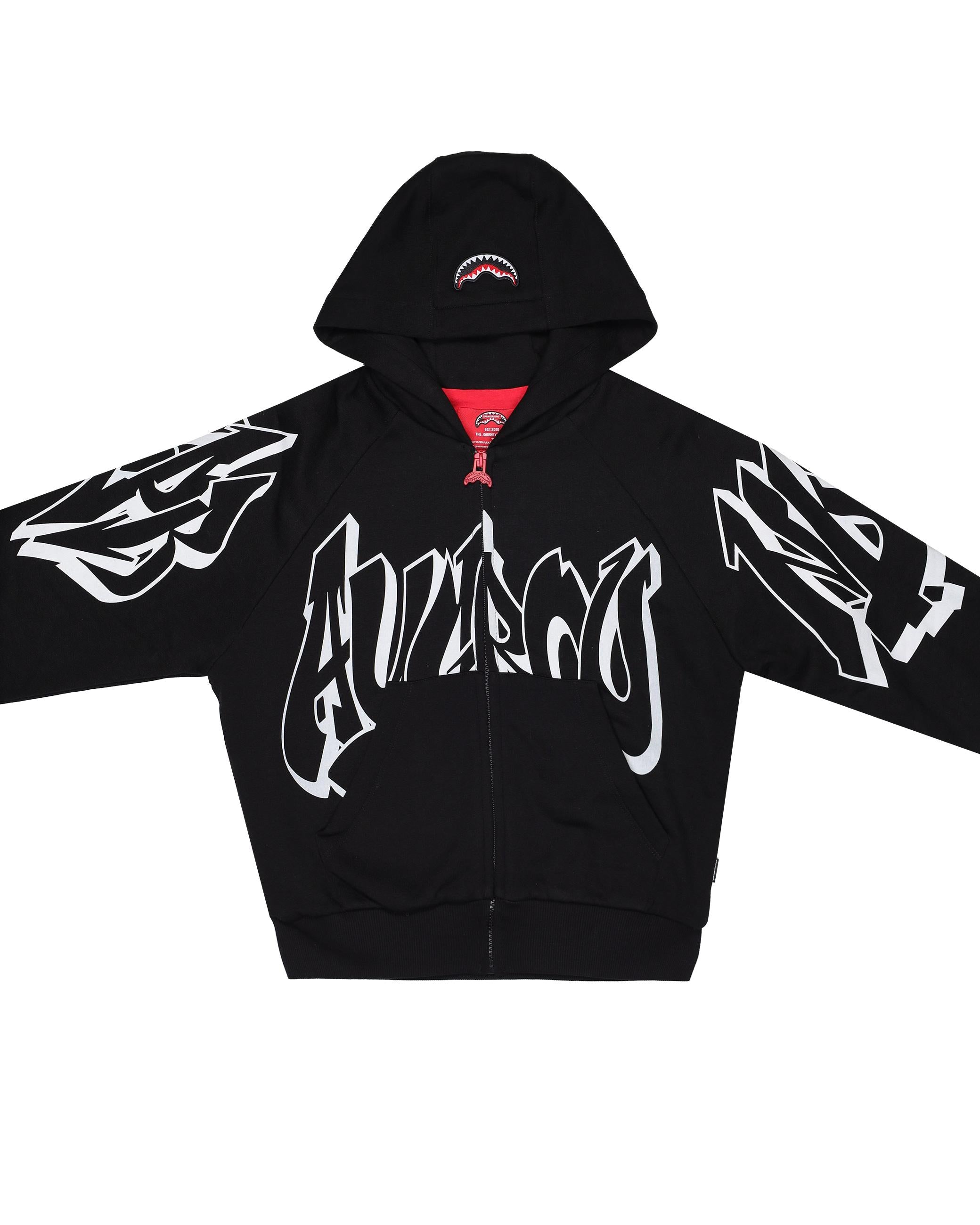 GRAFFITI PERFECT FULL-ZIP SPY1324/BLACK SPRAYGROUND
