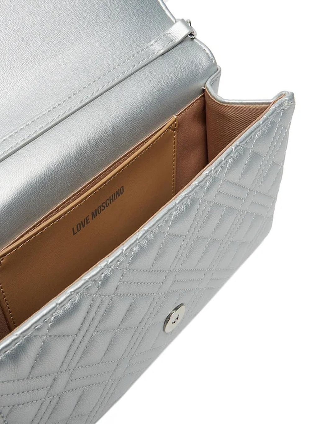 BORSA QUILTED PU METALLIC SILVER 