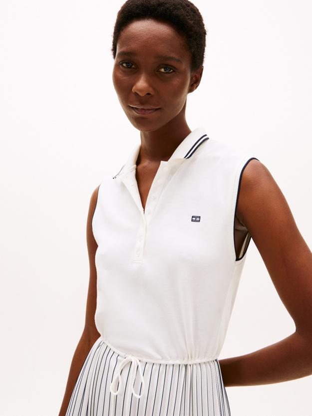 SPORTY PLEATED POLO WW0WW45167/YBL TOMMY HILFIGER