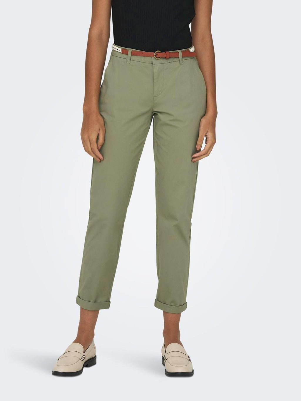 ONLBIANA MW COTTON BELT CHINO PNT NOOS 