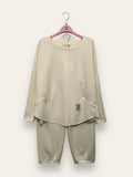 LOVEme Completo felpa girocollo e pantalone a carota in scuba