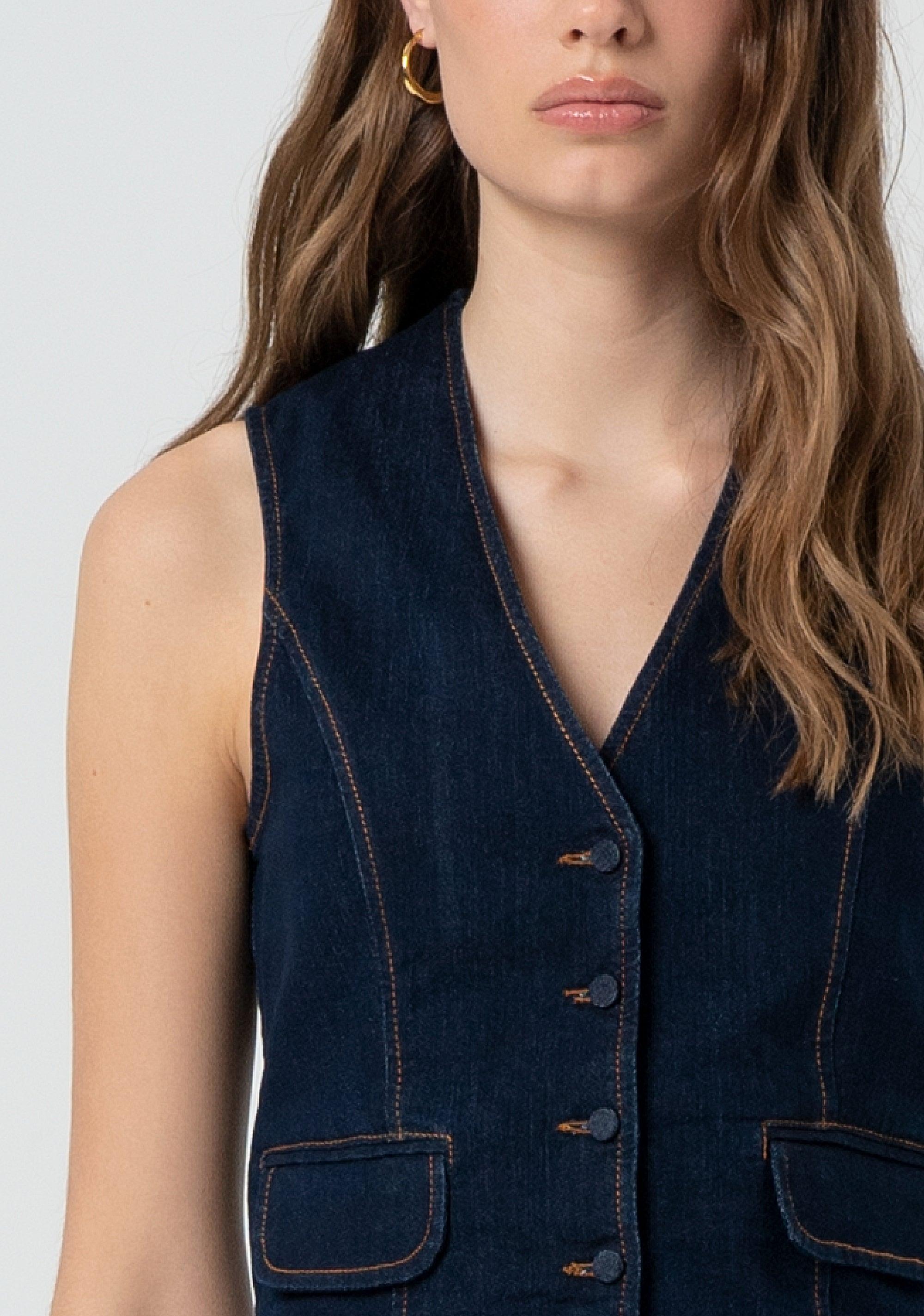 DENIM GILET RAWWASH FR25SJ5024D46093/L23 FRACOMINA