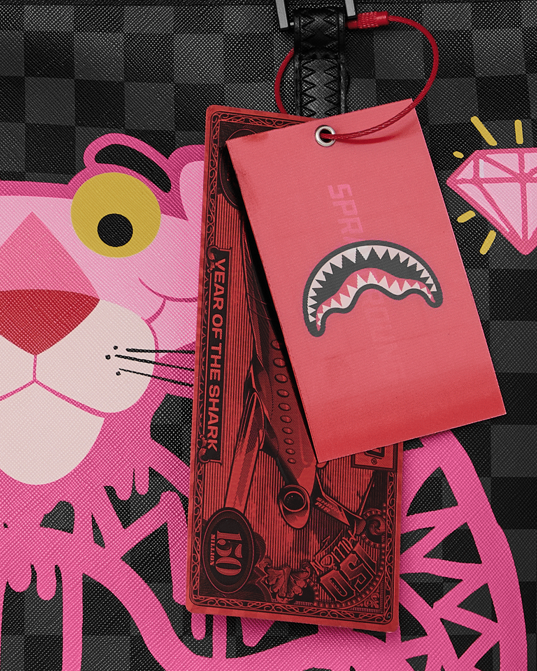 PINK PANTHER DRIPPY DIAMONS TOTE 
