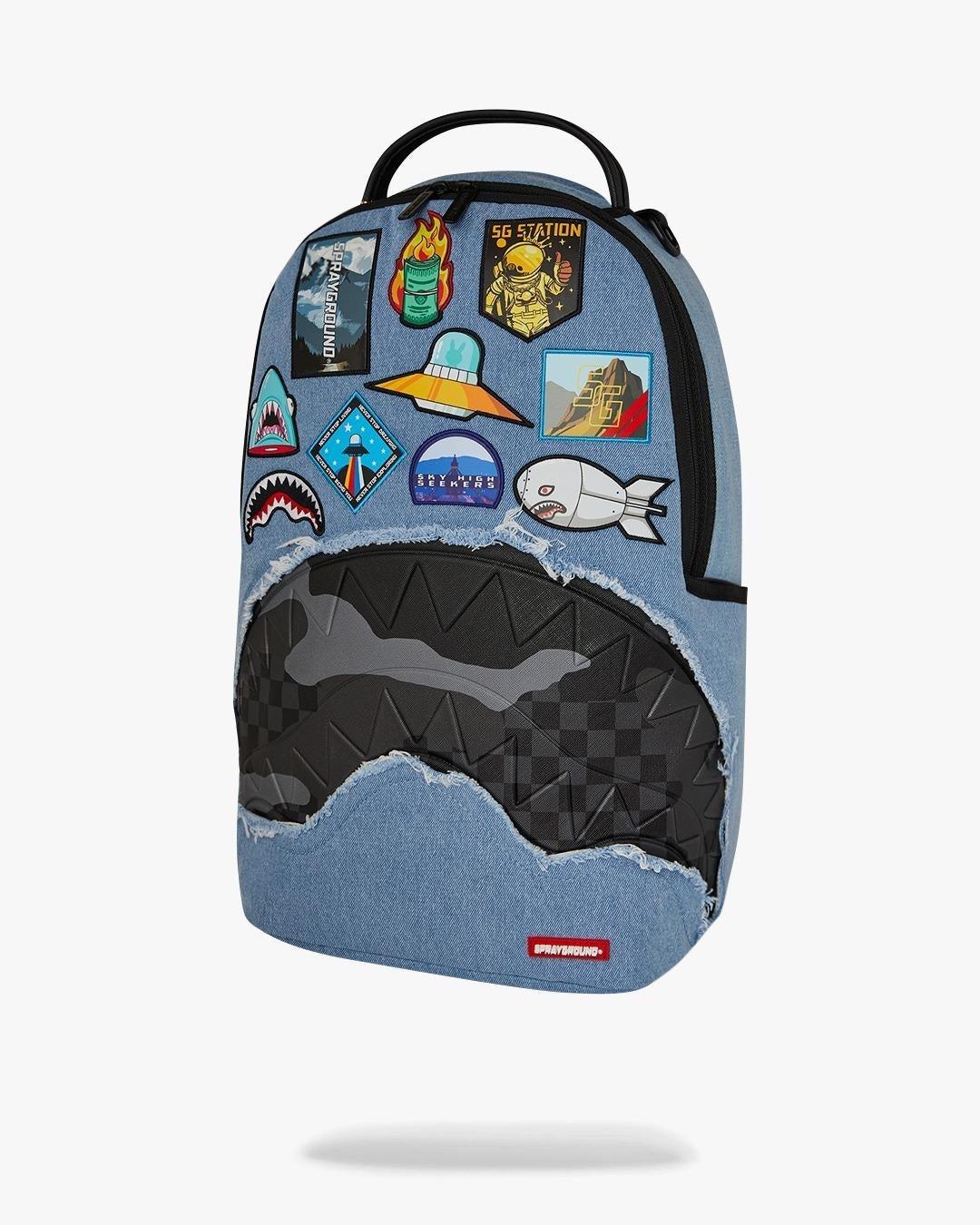 DENIM TEAR 3 AM PATCHES <BR/>BACKPACK 
