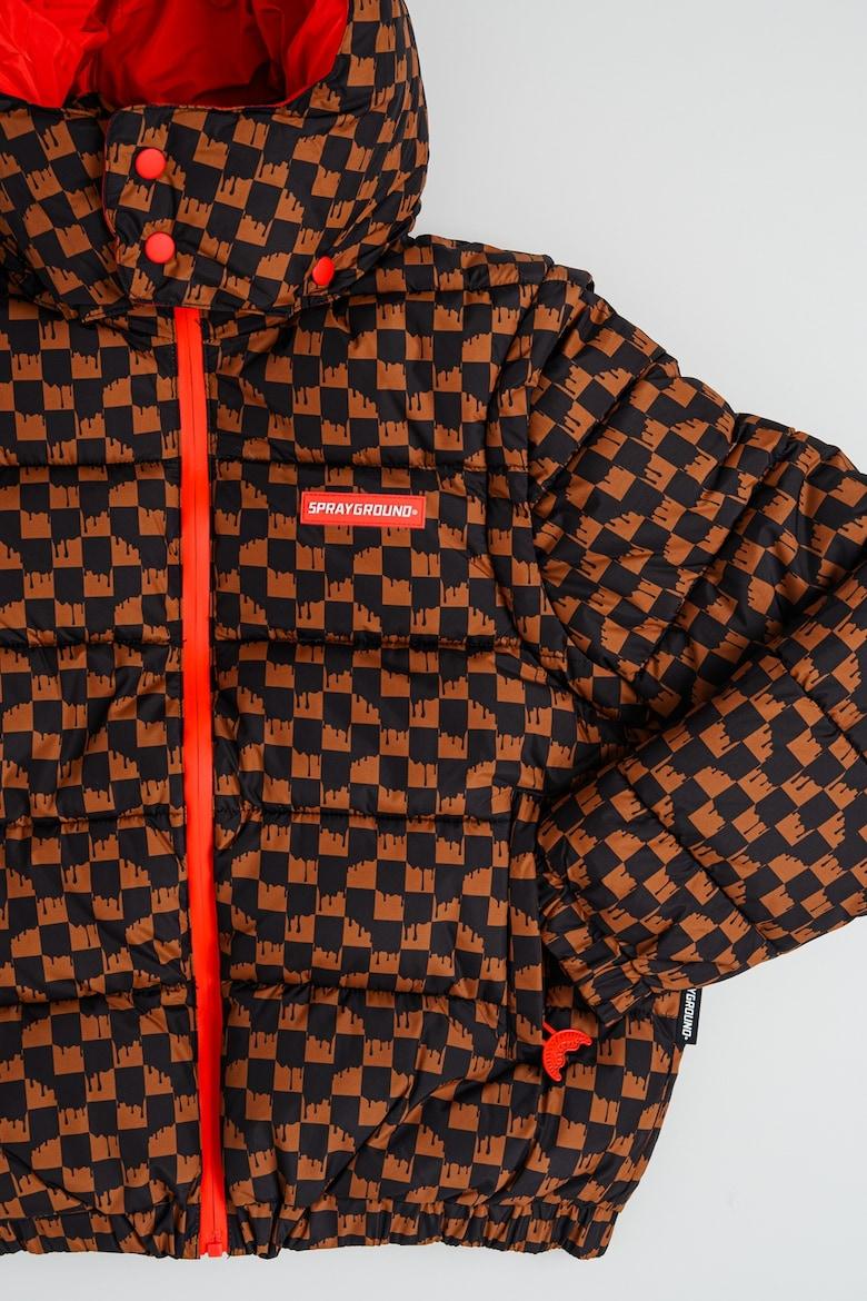 DRIP CHECK DETACH SLEEVE DOWN JKT J SPY1300/BROWN SPRAYGROUND