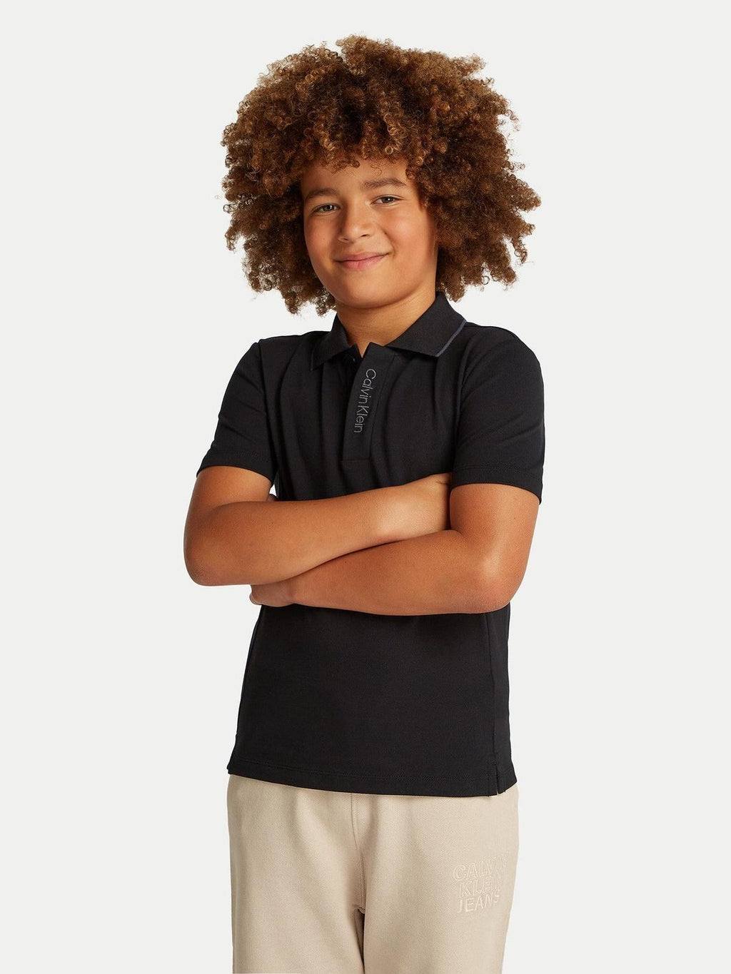 EMBRO. CK LOGO PIQUE POLO 