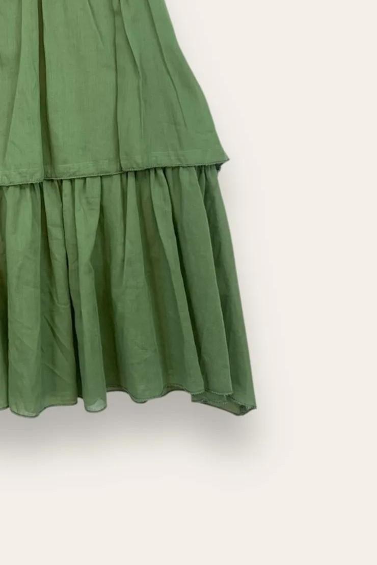 Canotta a balze con bottone dietro 