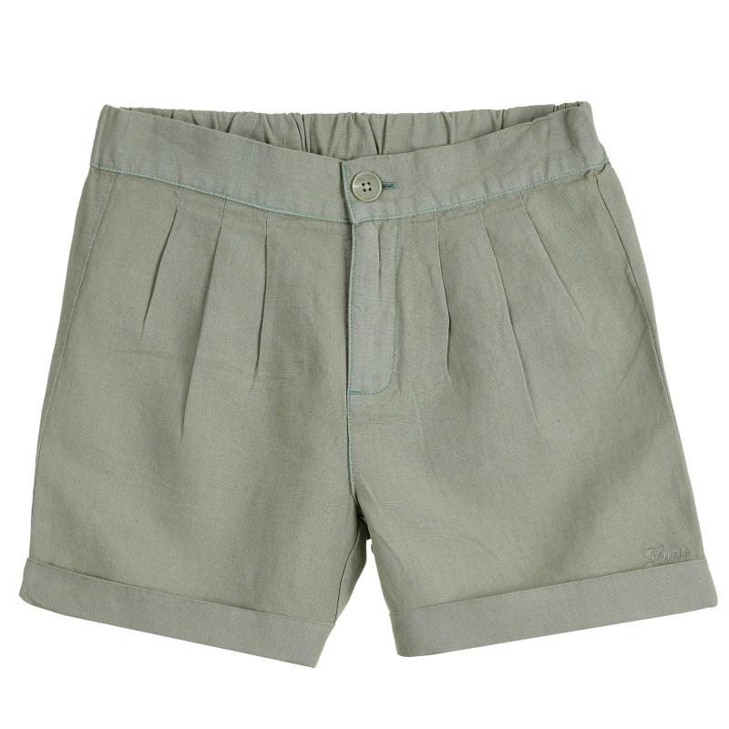 LINEN BLEND SHORTS 