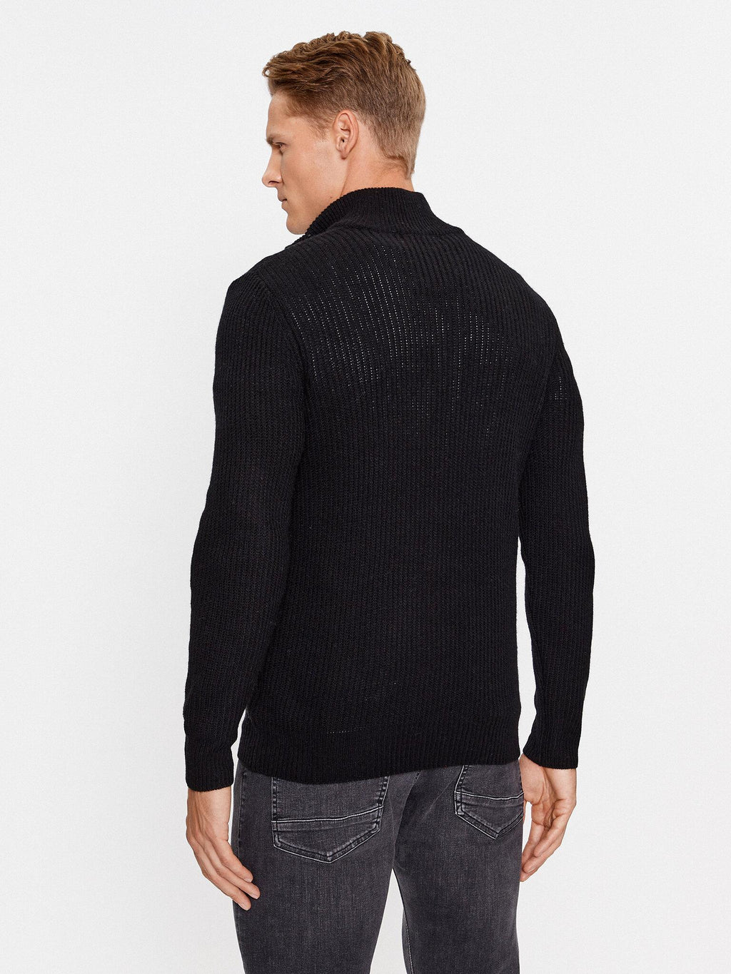 ARIC RIBBED CAMIONER SWTR M3BR47Z39B0/JBLK GUESS