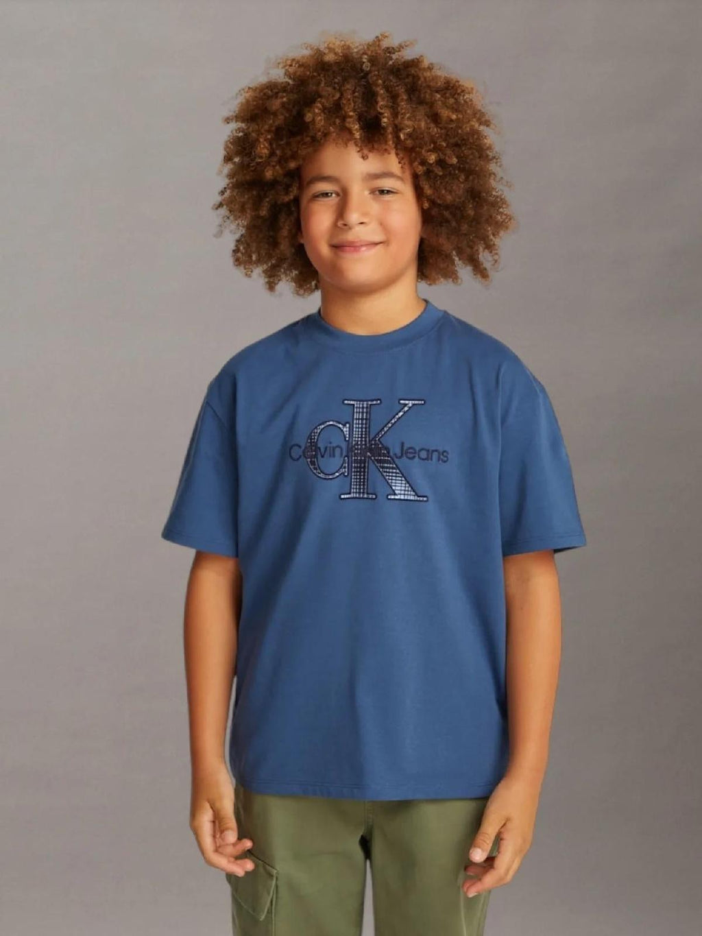 EMBOSSED CHECK MONO SS T-SHIRT 