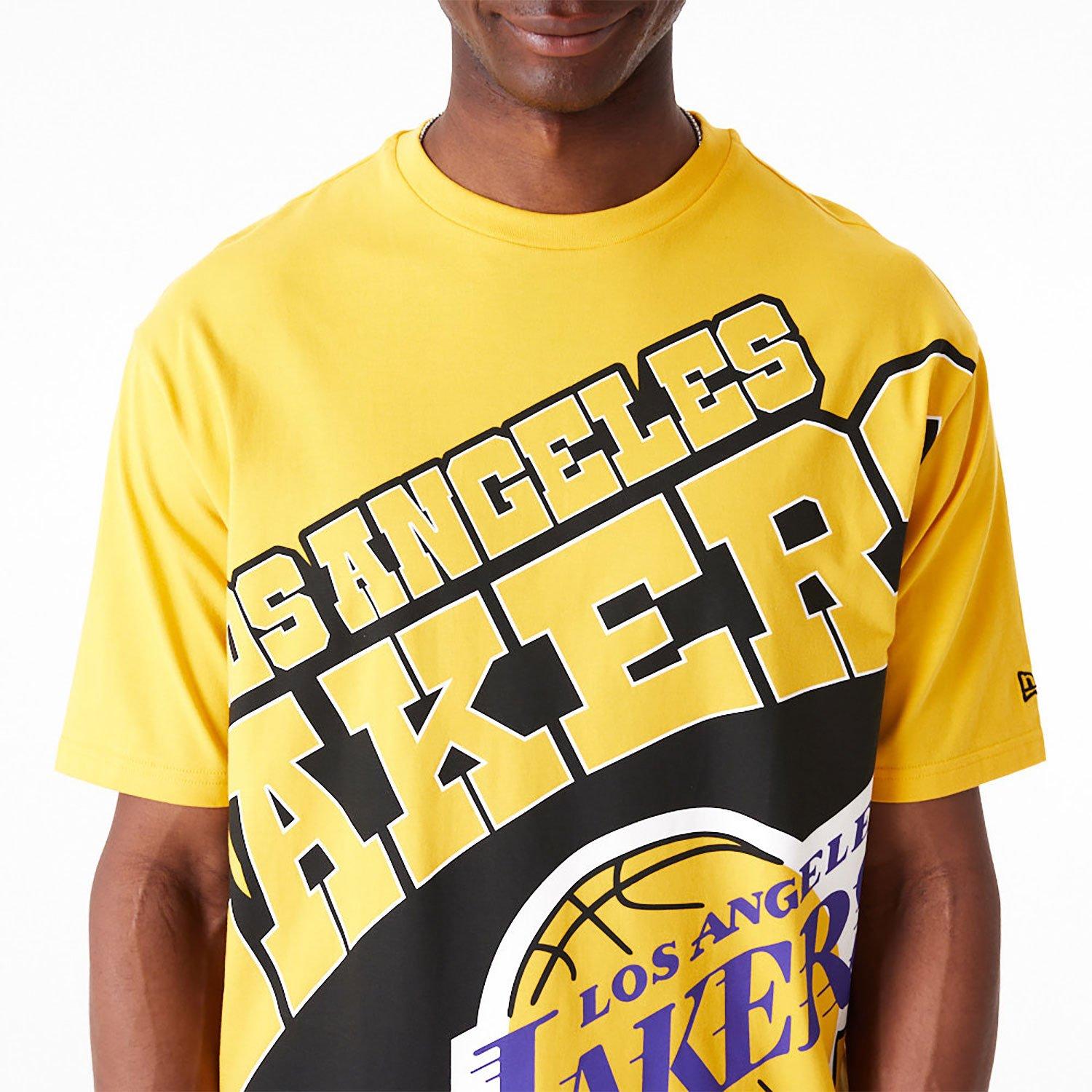 NBA LARGE WRDMRK OS TEE LOSLAK  AGD 60502583/DARK YELLOW NEW ERA
