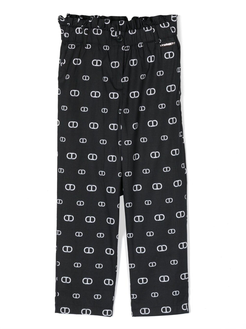 PANTALONE SLOUCKY IN POPELINE ST. "OVAL T" ALLOVER 