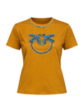 PINKO FIDENZA T-SHIRT JERSEY LOGO RI