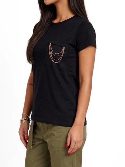 T-SHIRT G/C CON TASCHINO 