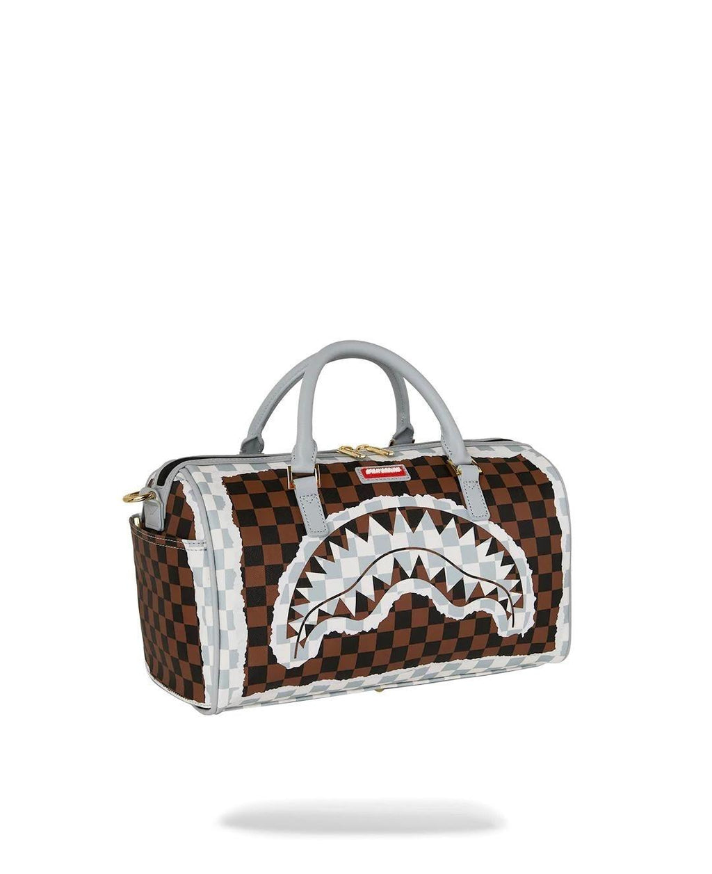 CREAM BROWN TEAR CHECK MINI UDUFFLE 