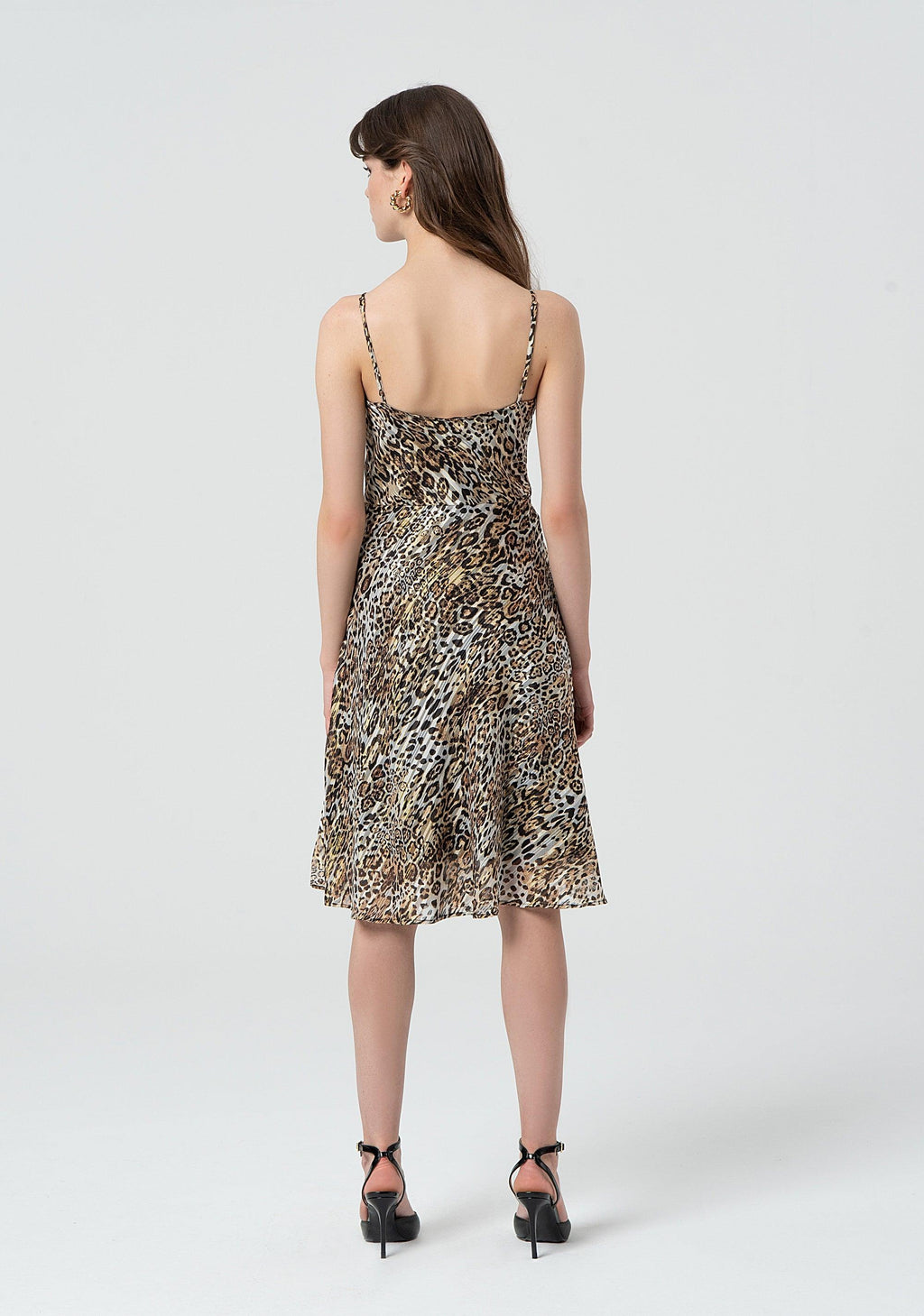 PRINTED TANK DRESS SANDBLACK 