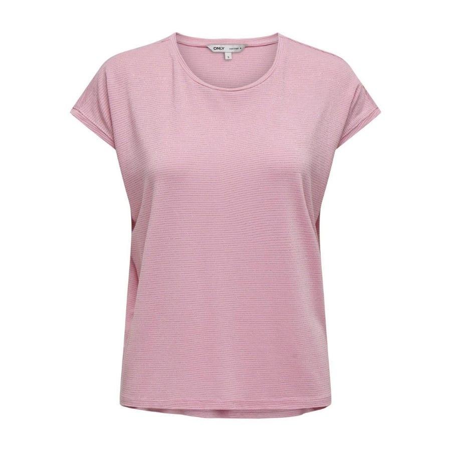 ONLCLAUDIA S/S GLITTER STRIPE TOP JRS 