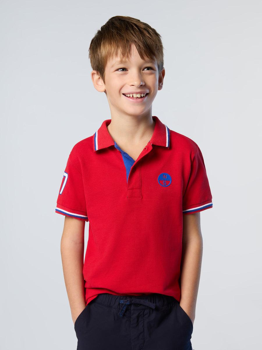 POLO SHORT SLEEVE W/NUMBER APPLICATION ON SLEEVE 