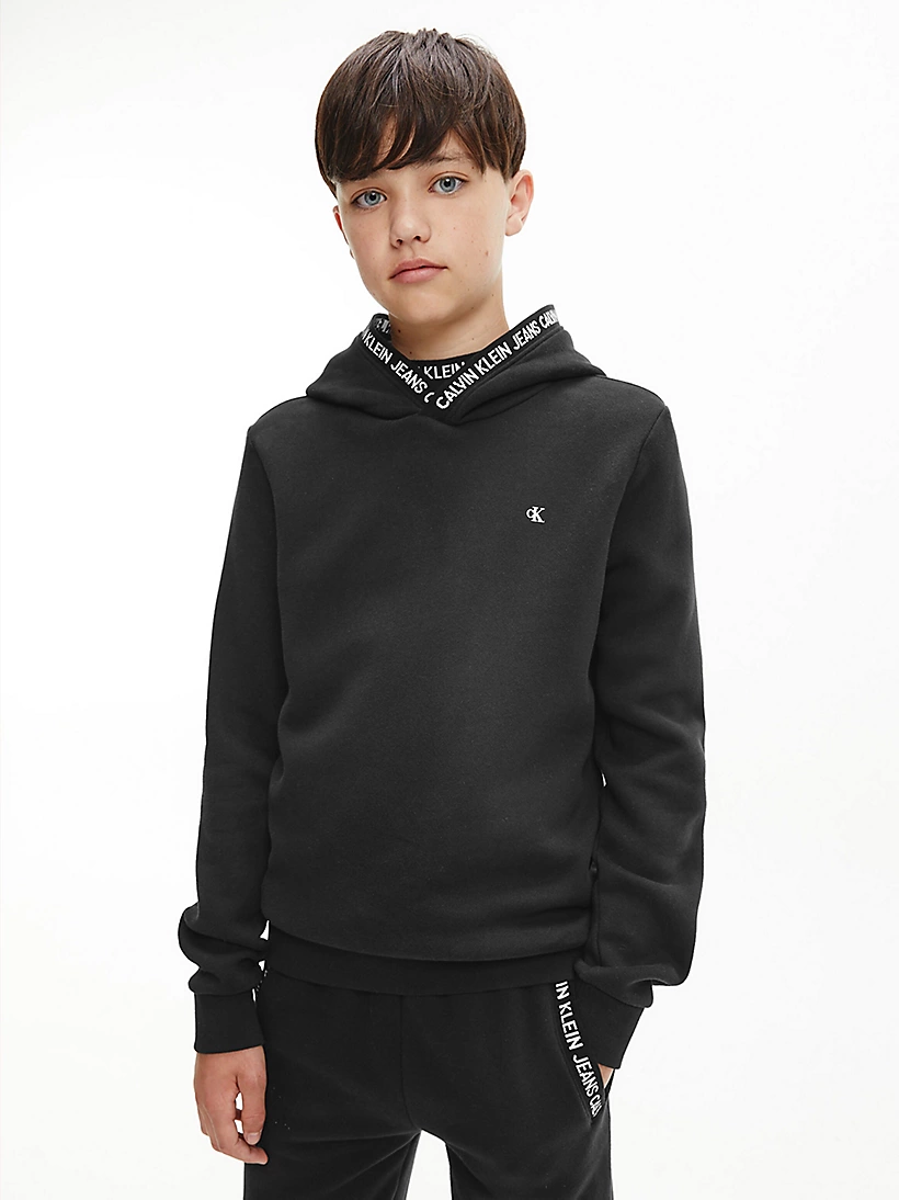 INTARSIA LOGO HOODIE 